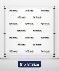 8' x 8' custom step and repeat backdrop with aluminum frame